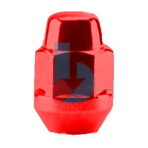 M12 X 1.25 Long Mag Wheel Nut - Red Chrome (19 Hex, 35mm)