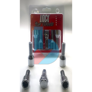 Tuner Wheel Bolt Lock Set 6 Point – M12 X 1.5 X 30 Chrome